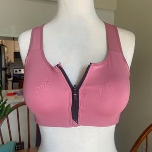 Nike Pink Sports Bra with Zipper